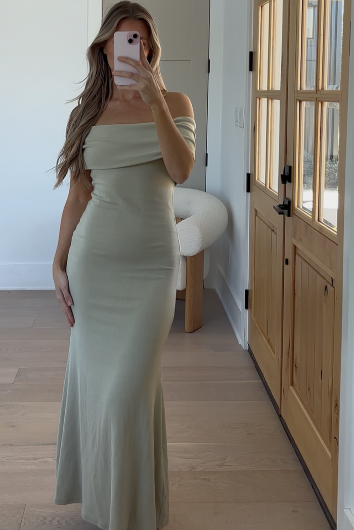 Monroe Maxi Dress in Sage - Bump Friendly (Restocking Jan 2027)