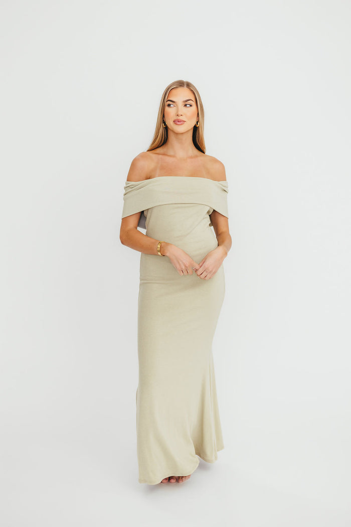 Monroe Maxi Dress in Sage - Bump Friendly (Restocking Jan 2027)