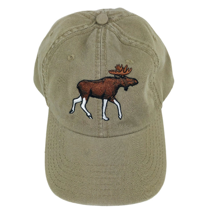 Moose khaki baseball cap