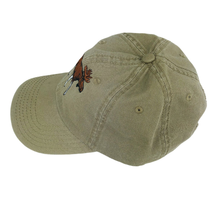 Moose khaki baseball cap