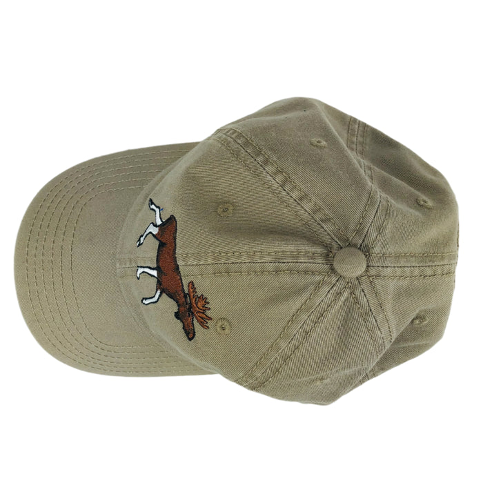 Moose khaki baseball cap