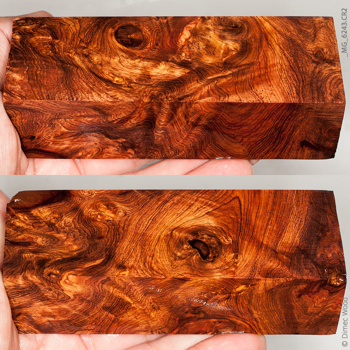 Natural honduran rosewood burl block