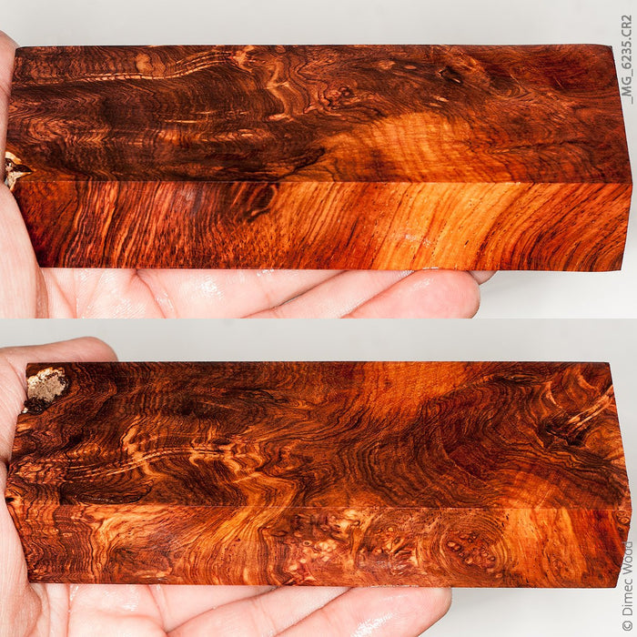 Natural honduran rosewood burl block