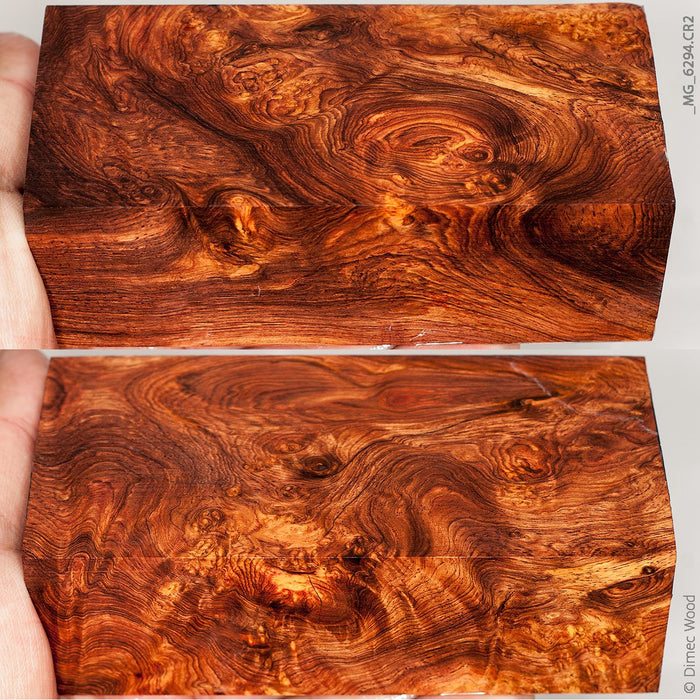 Natural honduran rosewood burl block