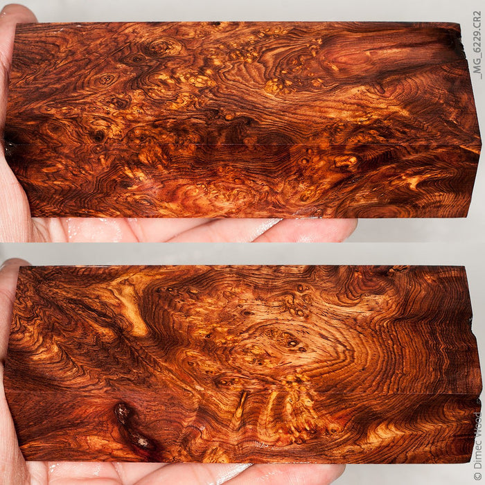 Natural honduran rosewood burl block
