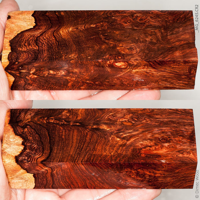 Natural honduran rosewood burl block