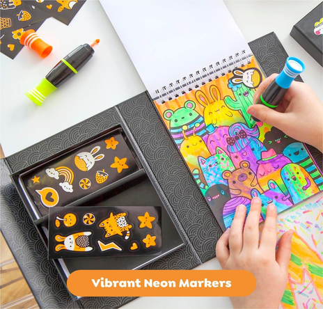Neon Coloring Set - Glow Friends