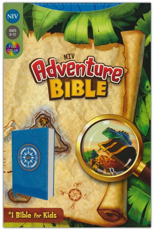 NIV Adventure Bible (Full Color)-Blue Leathersoft