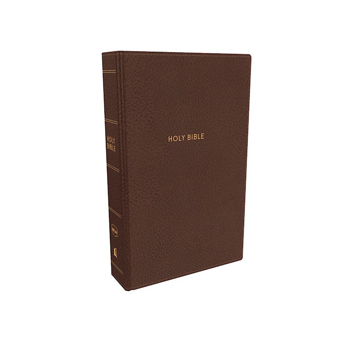 NKJV Compact Large Print Reference Bible (Comfort Print)-Mahogany Leathersoft Holy Bible----- Limited Quantities