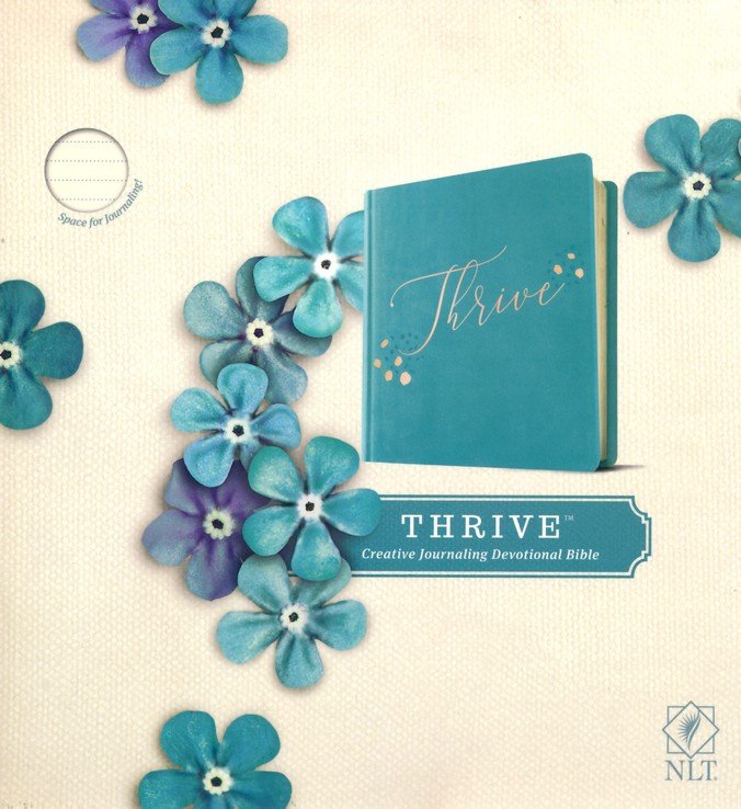 NLT Thrive Bible-Teal Blue w/Rose Gold Hardcover