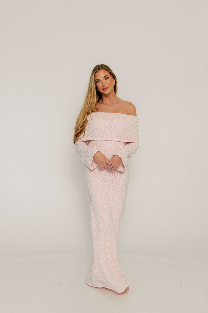 Nora Knit Maxi Dress in Dusty Pink - Bump Friendly