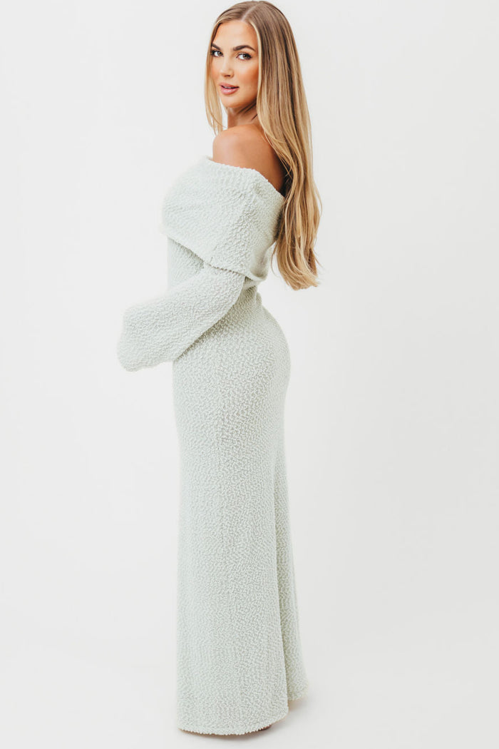 Nora Knit Maxi Dress in Seafoam - Bump Friendly *Final Sale*