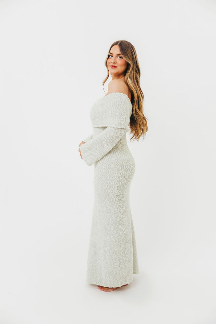 Nora Knit Maxi Dress in Seafoam - Bump Friendly *Final Sale*