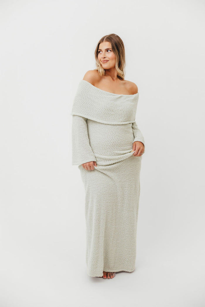 Nora Knit Maxi Dress in Seafoam - Bump Friendly *Final Sale*