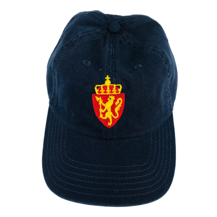 Norway coat of arms on navy baseball cap