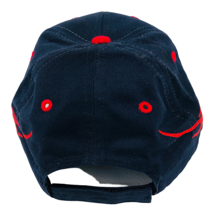Norway flag navy baseball cap with red flames