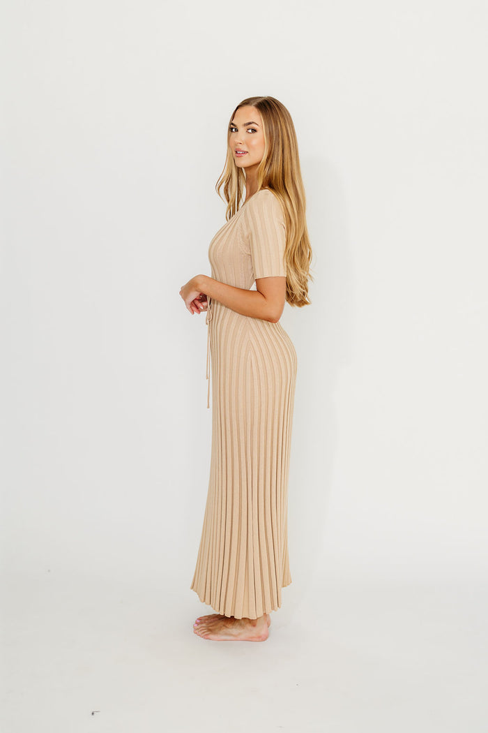 Oakley Ribbed Maxi Dress in Taupe - Bump Friendly *Final-Sale* *Final Sale*