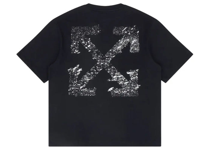 Off-White Paint Splatter Arrow Diag Fit Tee Black
