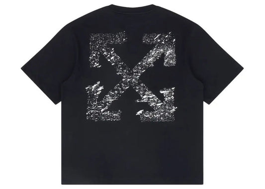 Off-White Paint Splatter Arrow Diag Fit Tee Black