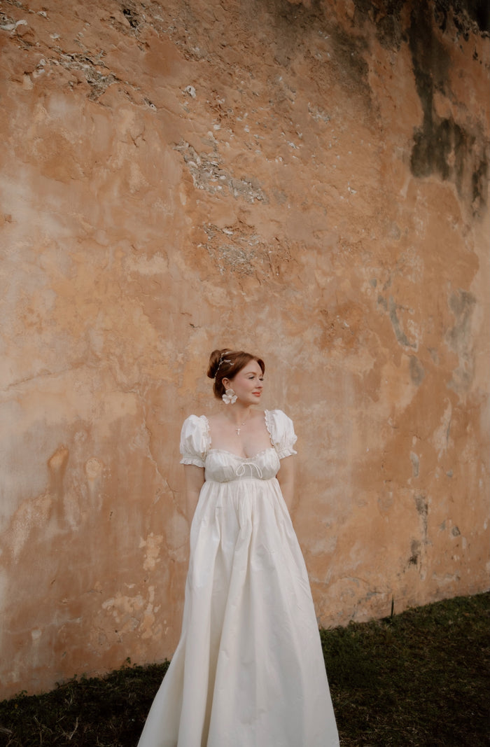 Olivia 100% Cotton Maxi Dress in Cream - Bump Friendly