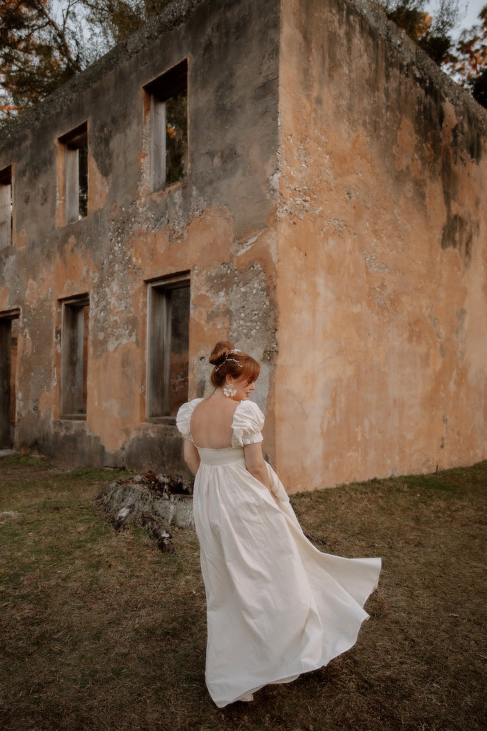 Olivia 100% Cotton Maxi Dress in Cream - Bump Friendly