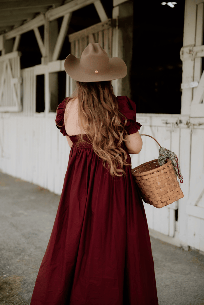 Olivia Maxi Dress in Burgundy - Bump Friendly & Inclusive Sizing