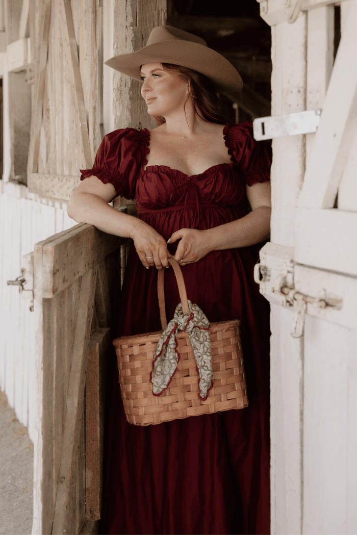 Olivia Maxi Dress in Burgundy - Bump Friendly & Inclusive Sizing
