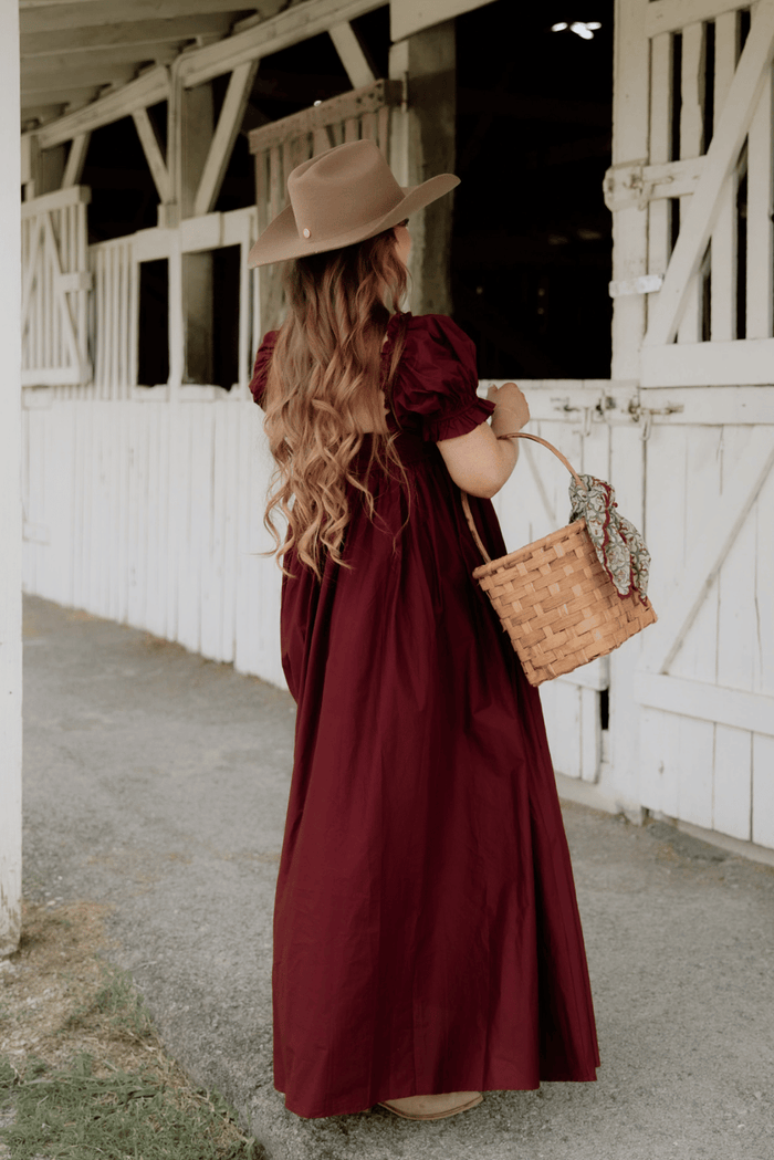 Olivia Maxi Dress in Burgundy - Bump Friendly & Inclusive Sizing