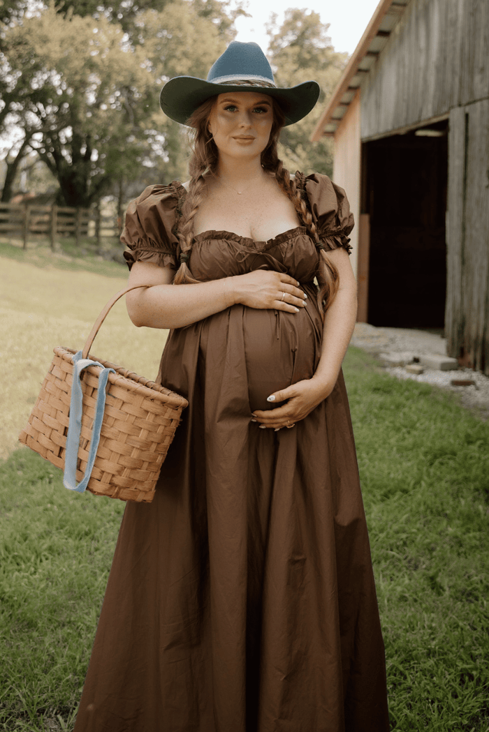 Olivia Maxi Dress in Chocolate Brown - Bump Friendly & Inclusive Sizing
