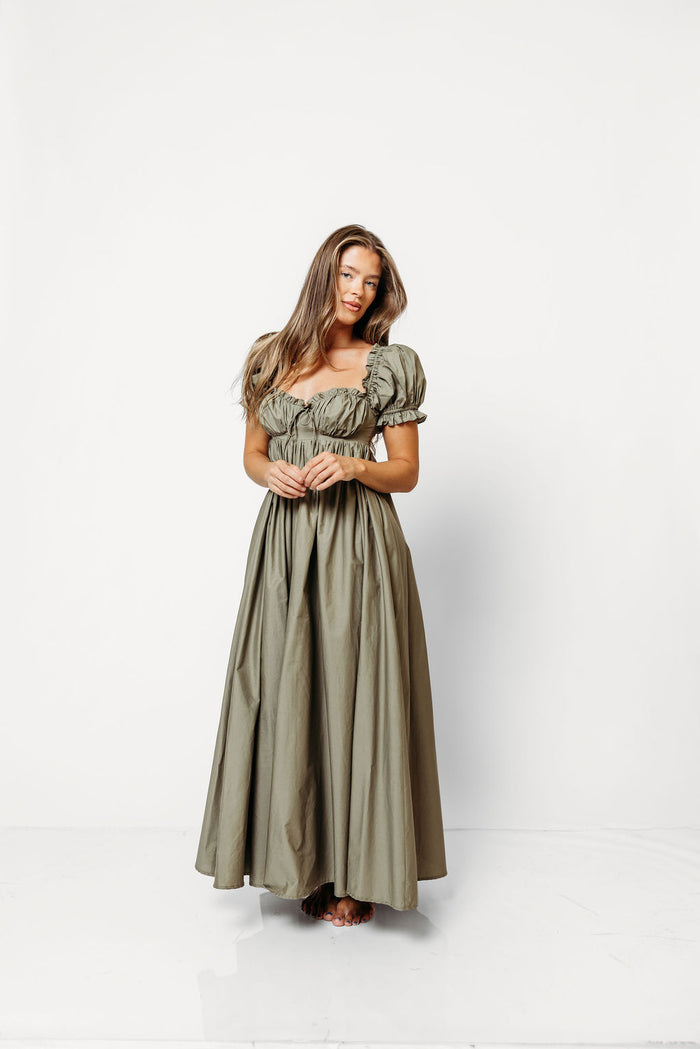 Olivia Maxi Dress in Dark Olive -Bump Friendly *9/28 PRE-ORDER*