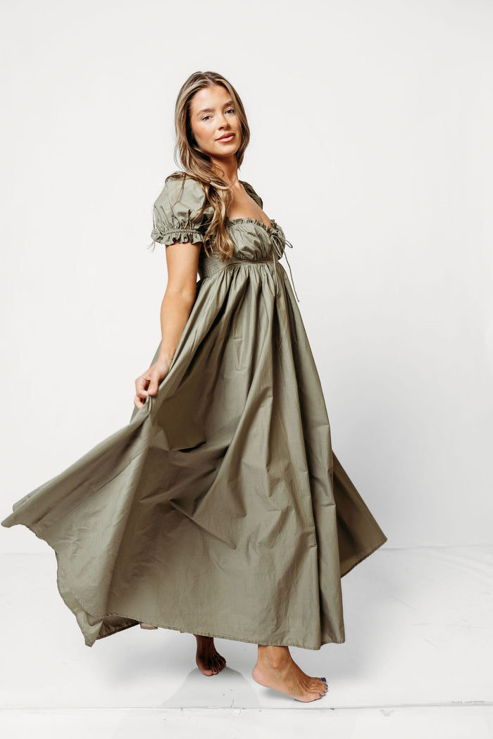 Olivia Maxi Dress in Dark Olive -Bump Friendly *9/28 PRE-ORDER*