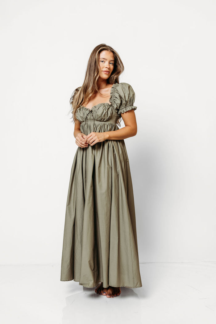 Olivia Maxi Dress in Dark Olive -Bump Friendly *9/28 PRE-ORDER*