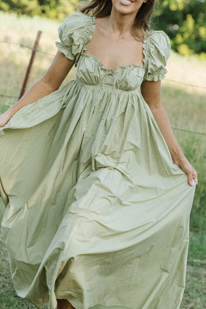 Olivia Maxi Dress in Dusty Sage- Bump Friendly *9/28 PRE-ORDER*