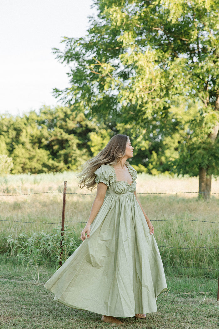 Olivia Maxi Dress in Dusty Sage- Bump Friendly *9/28 PRE-ORDER*