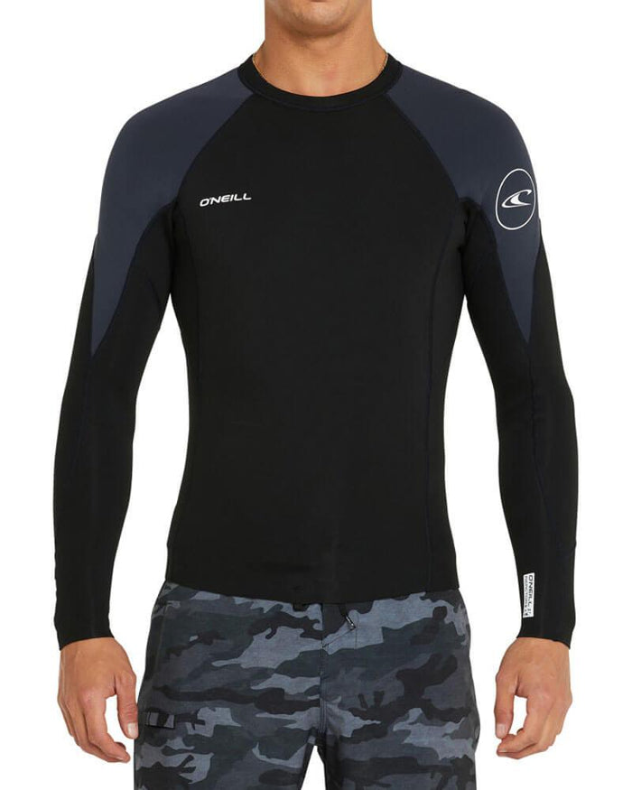 O'Neill Reactor II 1.5mm L/S Wetsuit Jacket-Black/Gunmetal-S-Skiforce Australia