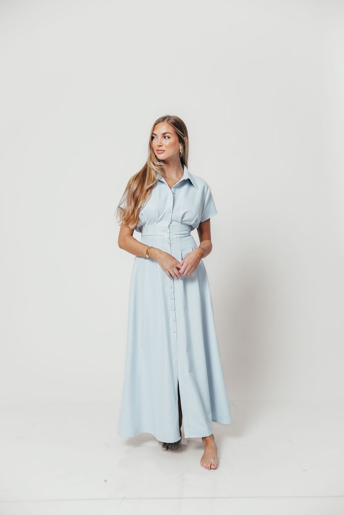 Parker Maxi Dress in Blue (Restocking in December)
