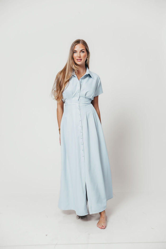 Parker Maxi Dress in Blue (Restocking in December)