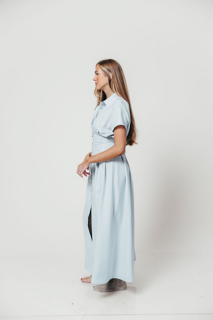 Parker Maxi Dress in Blue (Restocking in December)