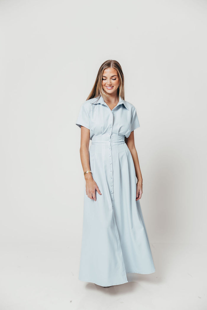 Parker Maxi Dress in Blue (Restocking in December)