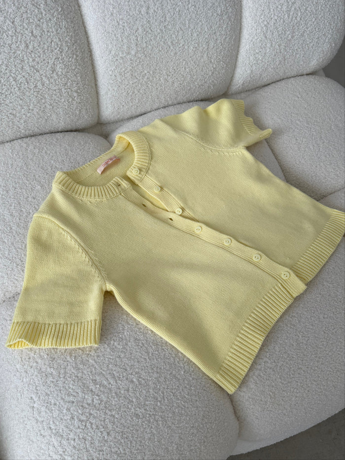 Payton Short Sleeve Knit Top in Butter