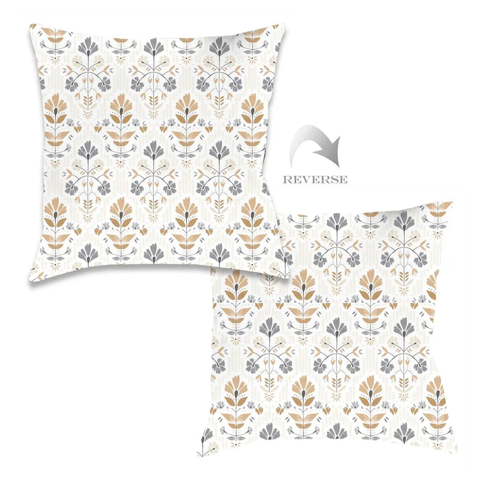 Peaceful Elegance Floral Outdoor Decorative Pillow