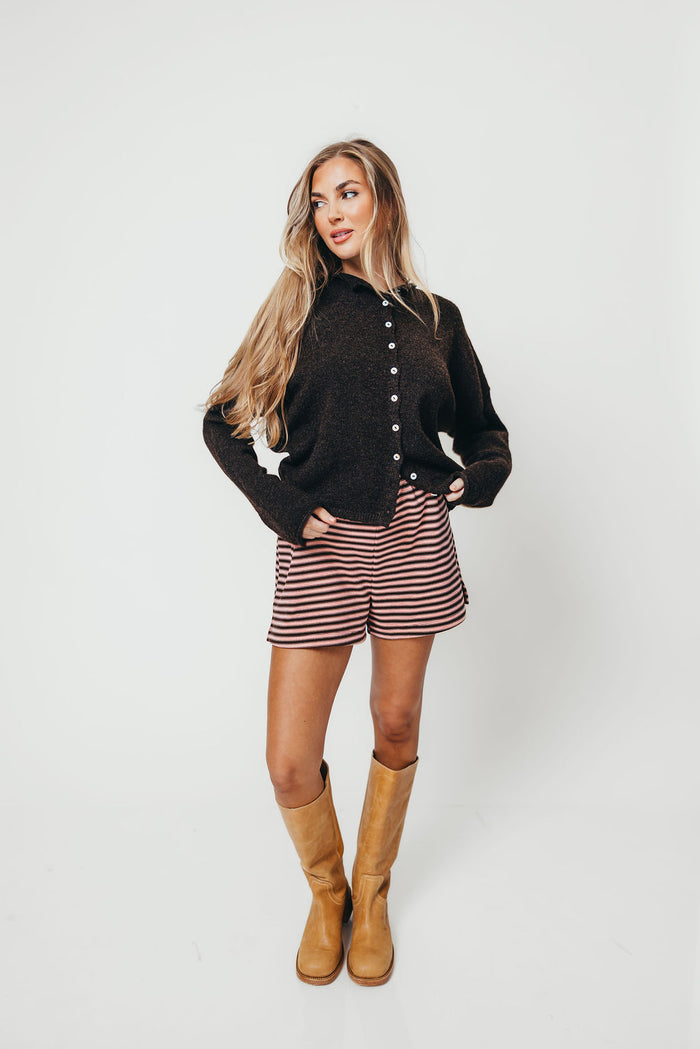 Piper Cardigan Top in Chocolate