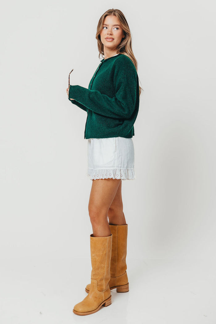 Piper Cardigan Top in Forest Green