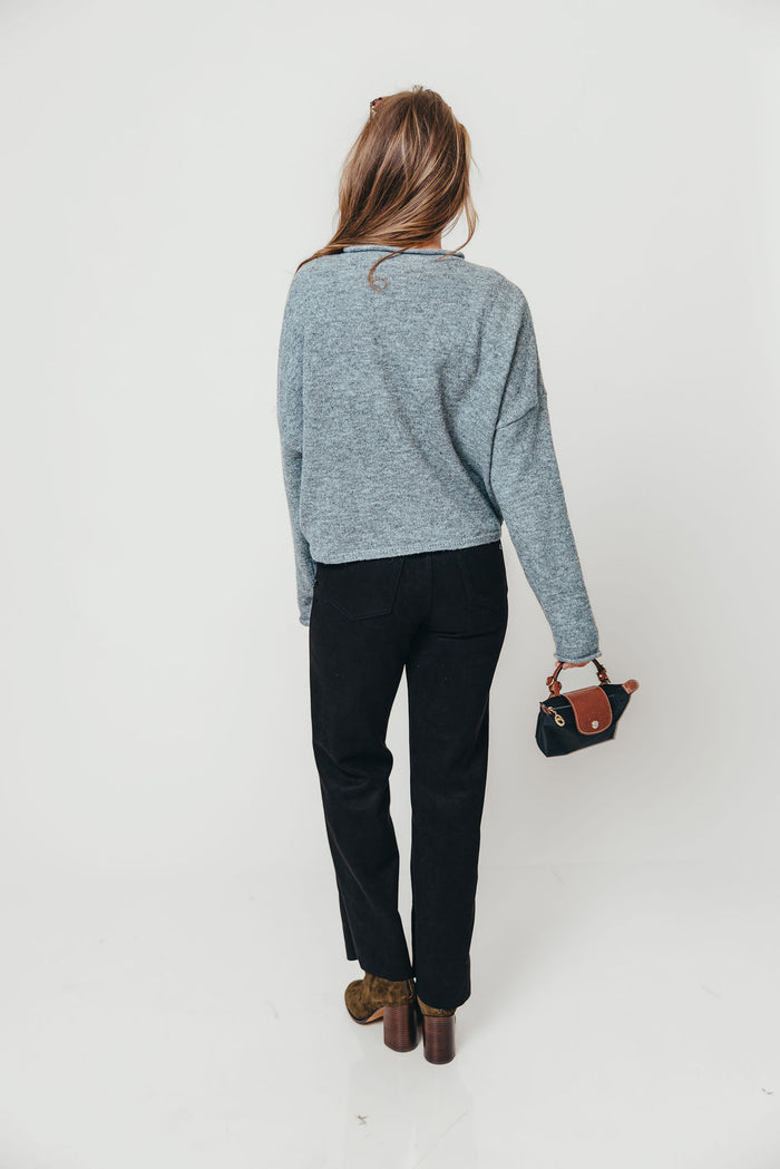 Piper Cardigan Top in Heather Grey