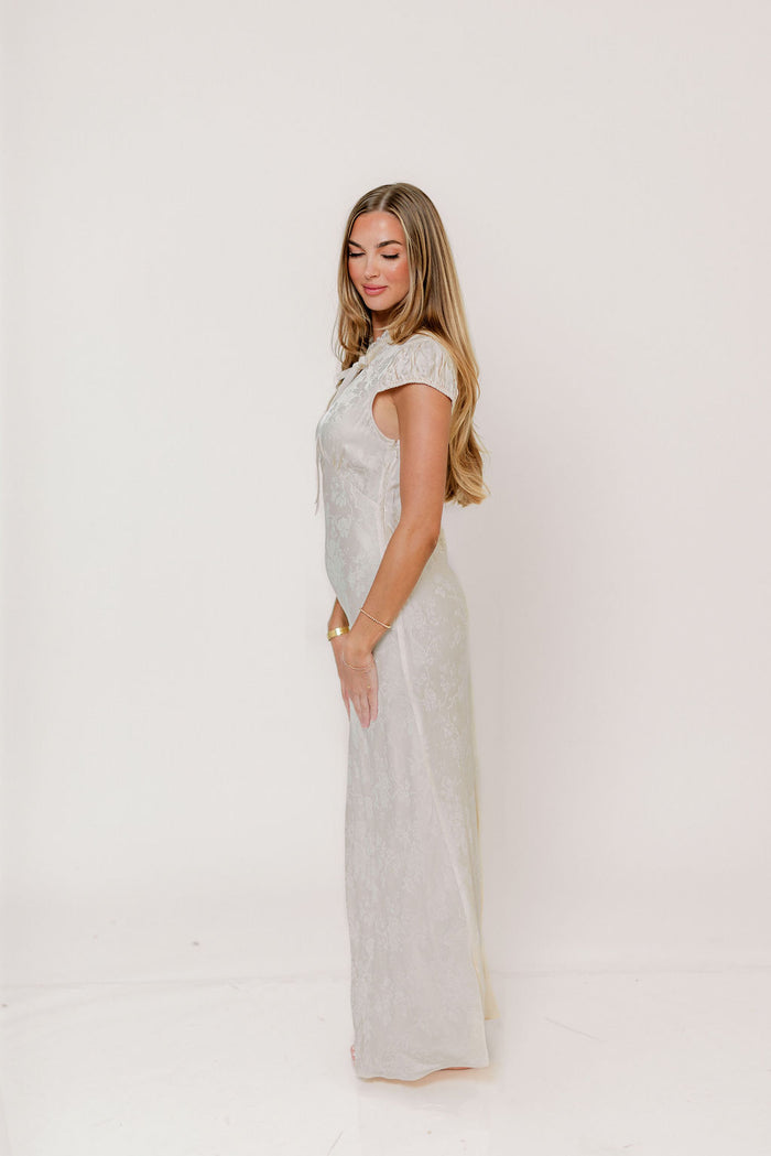 Portofino Maxi Dress in Ivory Jacquard