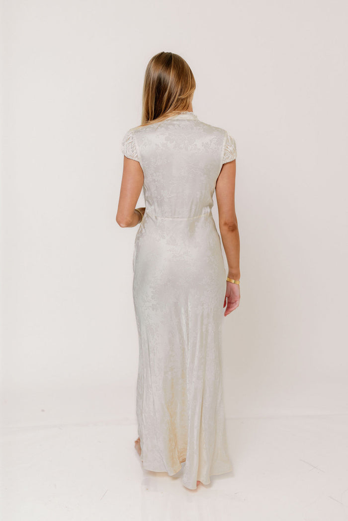 Portofino Maxi Dress in Ivory Jacquard