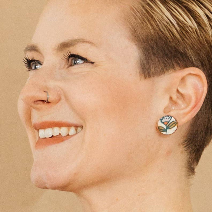 Prairie Sprig Stud Post Earrings