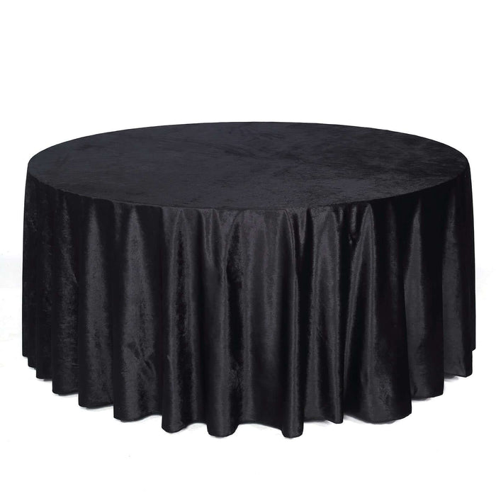 Round black tablecloth for events and dining
