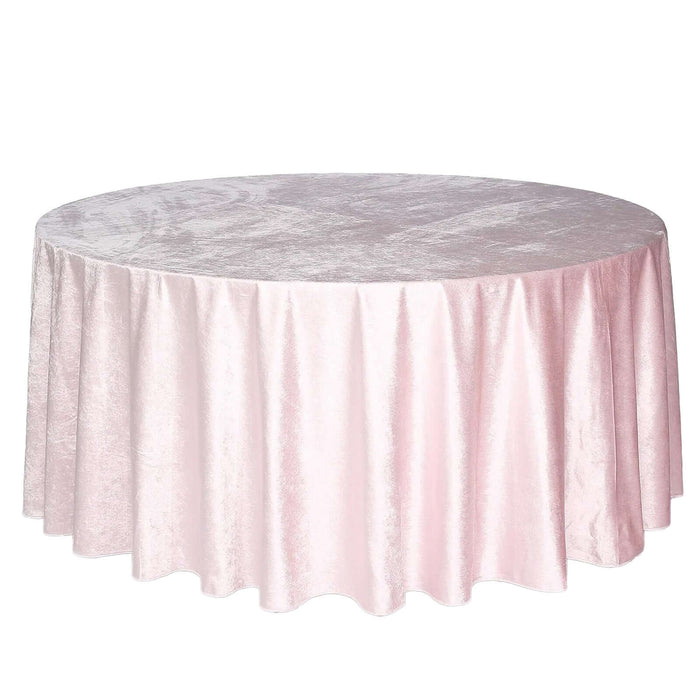 Round pink tablecloth with elegant shimmer effect
