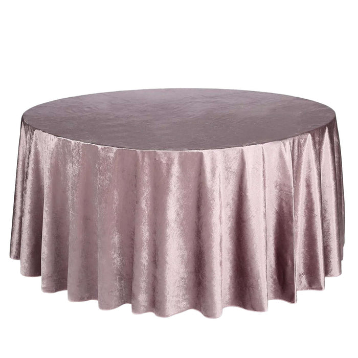 Round pink tablecloth with elegant shimmer finish